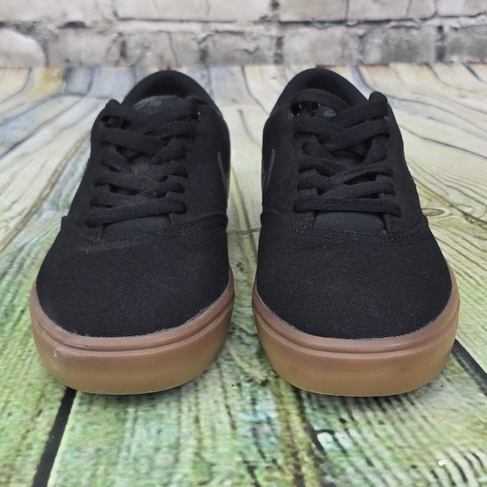 Nike SB Check Solarsoft Sneakers Mens 9 Black Gum Canvas Skate Shoes 843896-009 - Picture 4 of 10